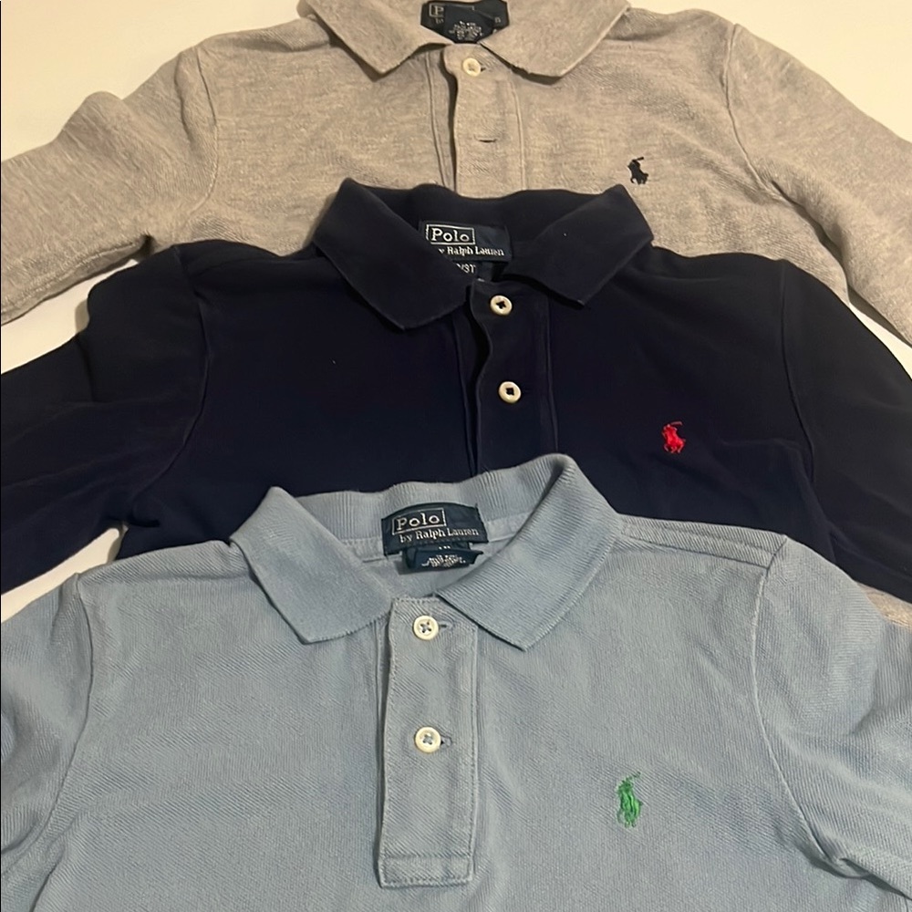 Polo by Ralph Lauren Kids' Polo Shirt - Gray, Navy, Light Blue